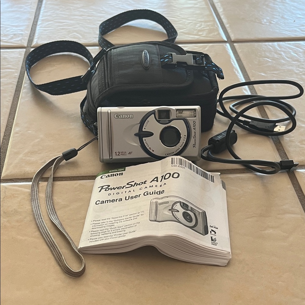 Canon PowerShot A100 Digital Camera - Silver and Black